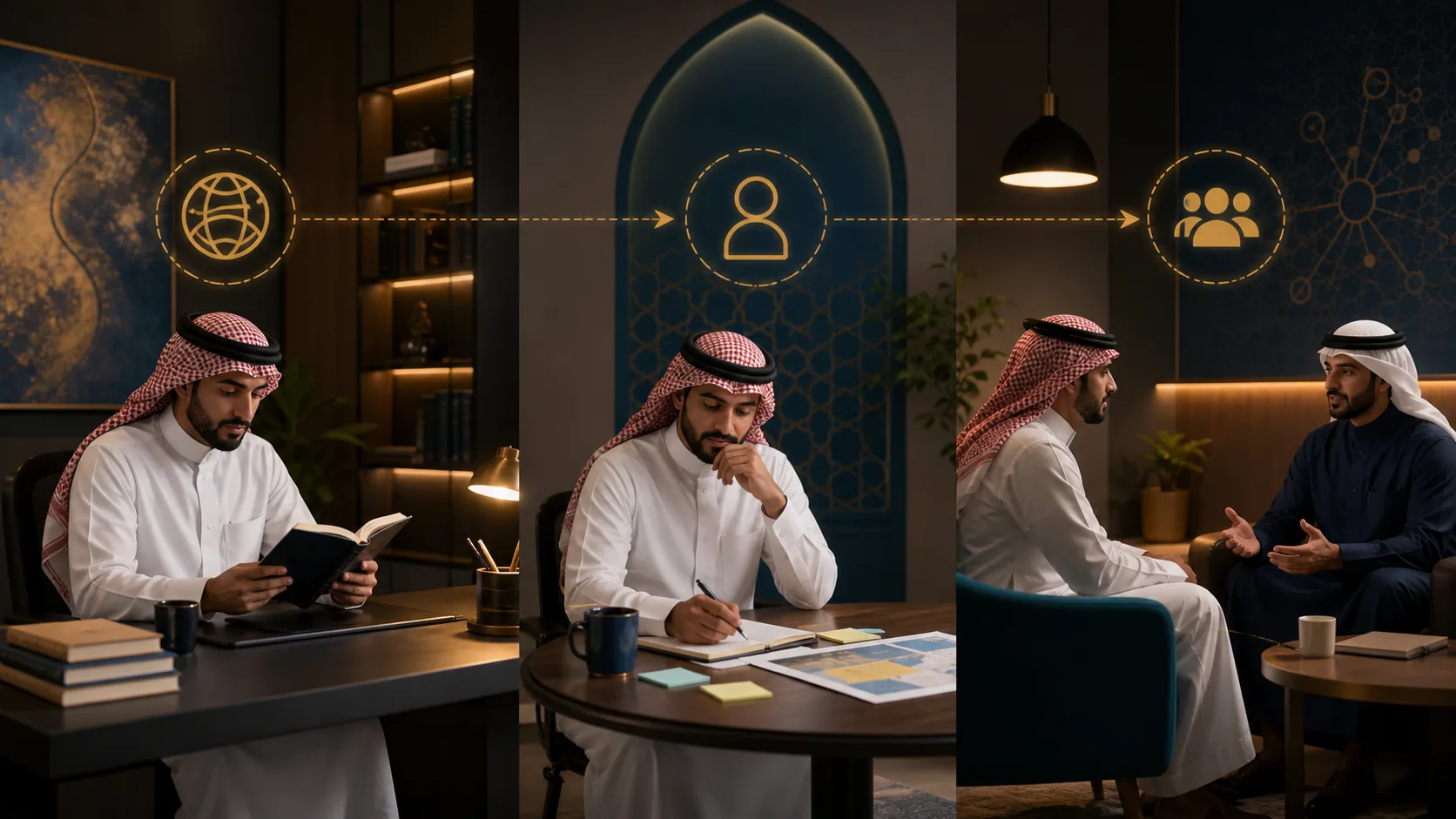 رحلة دعم تبدأ بالفرد ويمكن توسيعها إلى فريق وفق الحاجة.