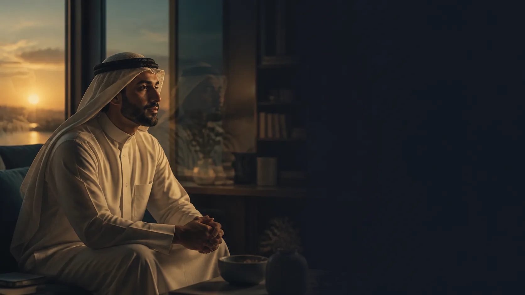 شخص يتأمل قراره من زوايا متعددة ليرى ما وراء النتيجة الظاهرة.